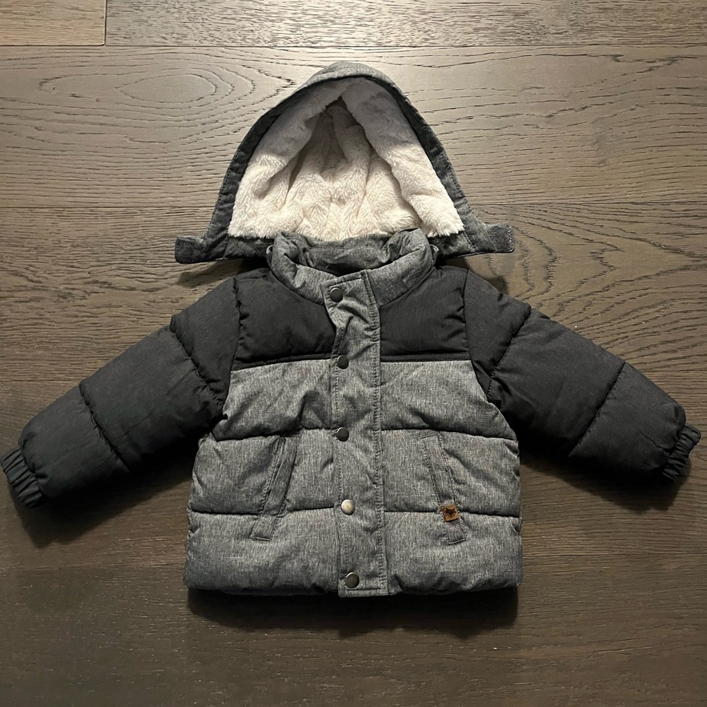 H&M gray boys fall jacket sz 12M brand new
